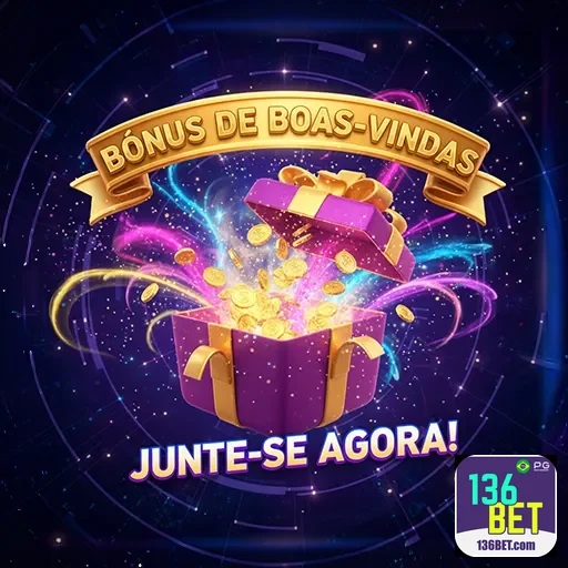 Imagem promocional do site 136bet destacando um bônus especial, com foco no bônus 07 disponível na plataforma.