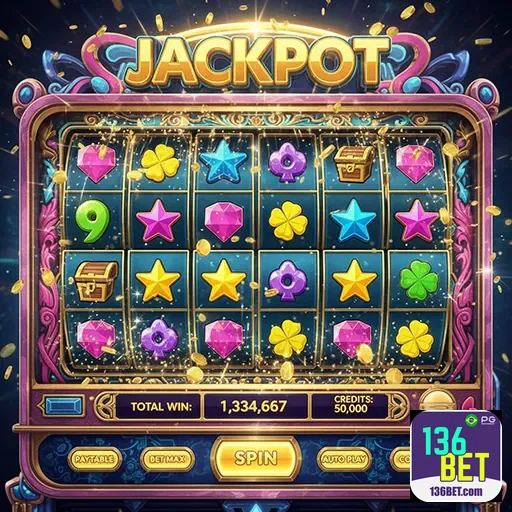 Imagem de slots na 136bet com promoções e bônus especiais